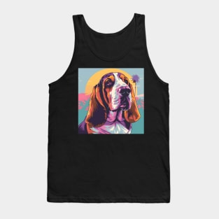 Basset Hound in 80's Tank Top